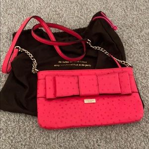 Hot pink Kate spade bow crossbody